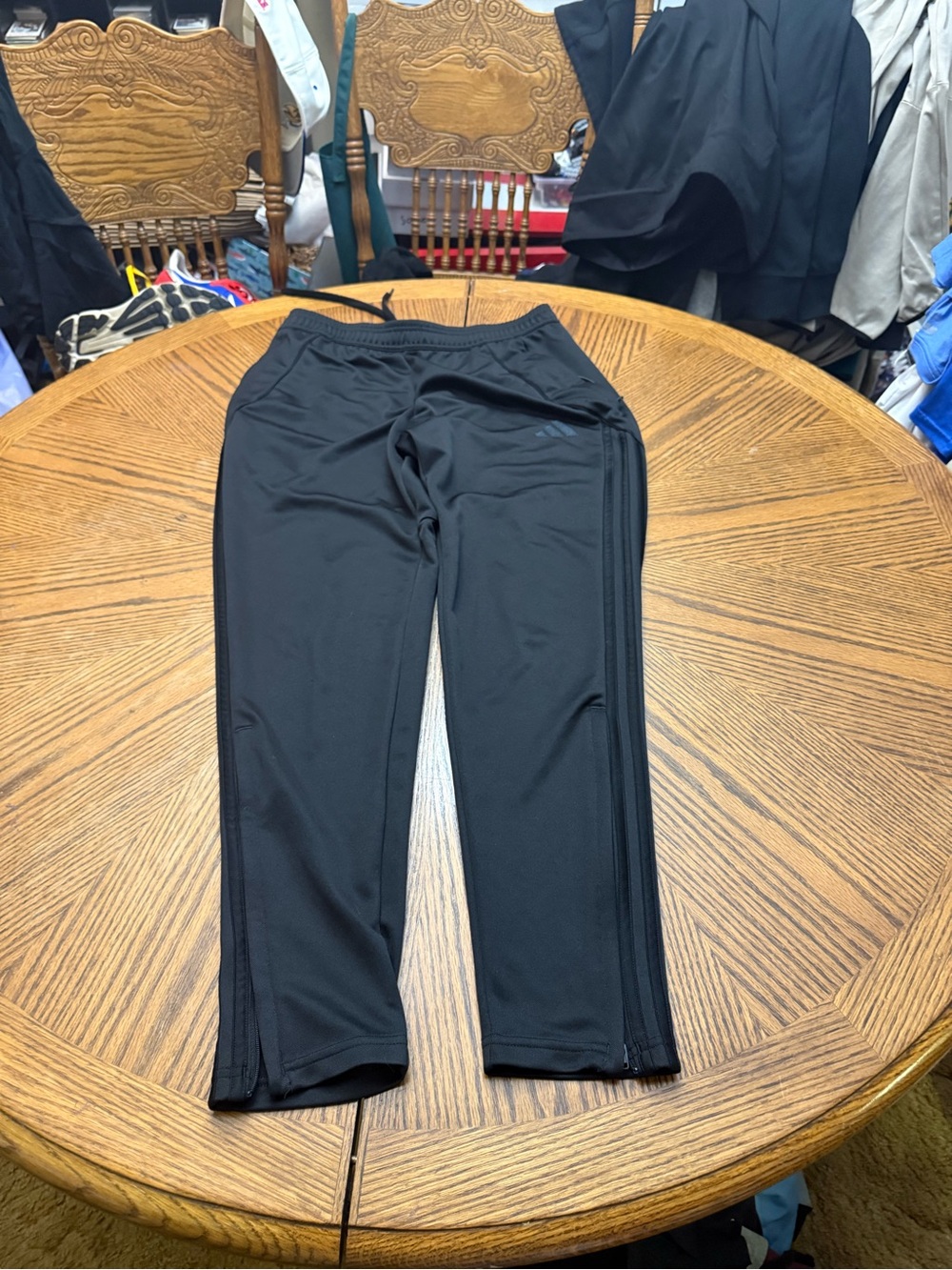adidas Black Men's Sweatpants with White Logo Print